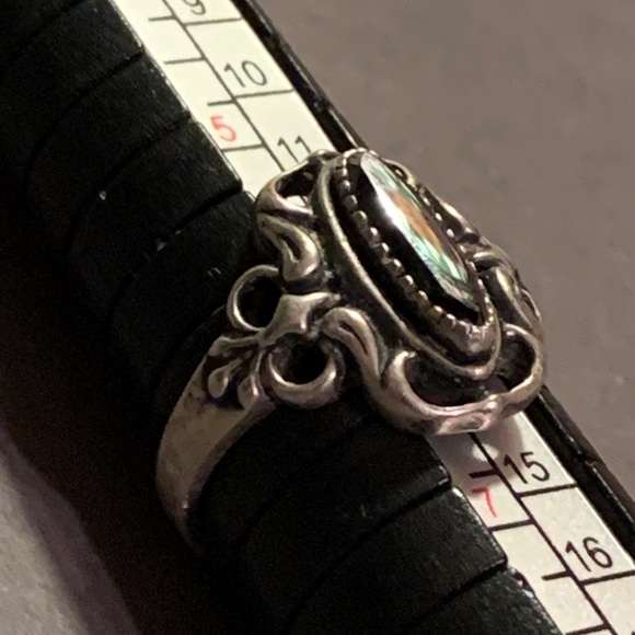 Silver and Black Zirconia Fancy Cocktail Ring - Picture 5 of 5